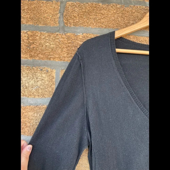 27 miles  malibu elbow leather patch cashmere blend sweater small - Picture 5 of 7